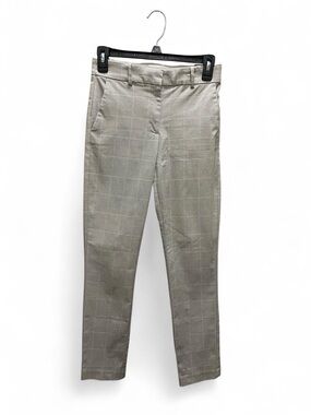 H&M Formal Business Casual Tan Checkered Dress Work Pants Women’s 2 EUC